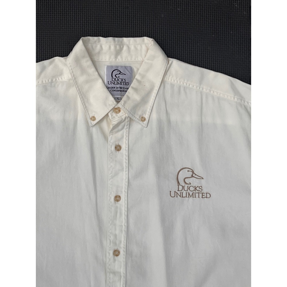 Ducks Unlimited XL Button‎ Down Short Sleeve VTG single stitched VTG 90s Y2k